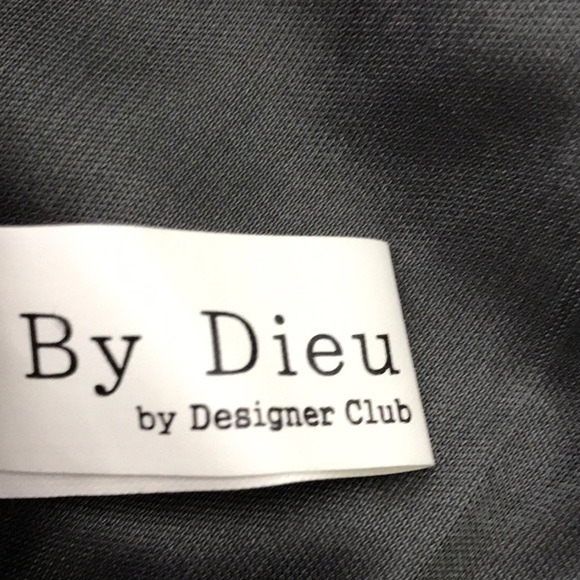 Lollipop By dieu Designer Club yellow gray fitted sleeveless dress line - Picture 10 of 12